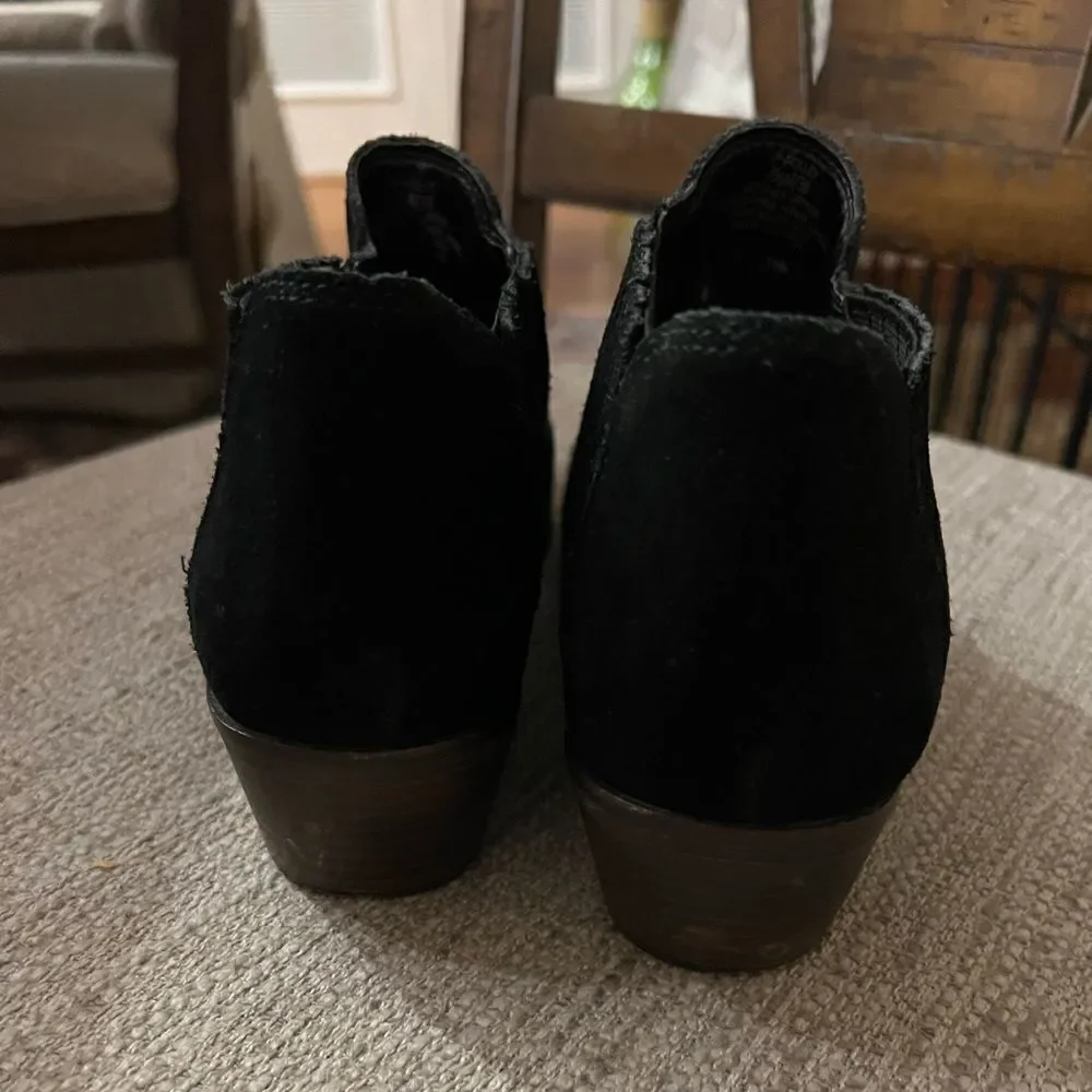 Lucky Brand black and brown booties size 7 1/2